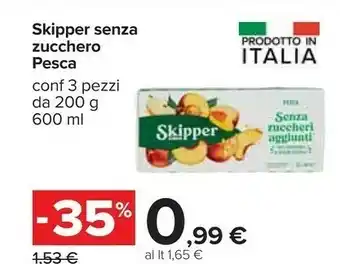 Carrefour Skipper Senza Zucchero Pesca offerta
