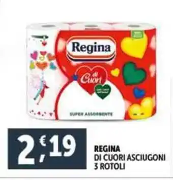 Deco Supermercati REGINA DI CUORI ASCIUGONI 3 ROTOLI offerta