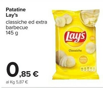 Carrefour Lay's Patatine Classiche 145 G(ml) offerta