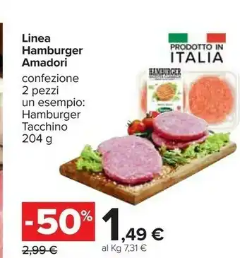 Carrefour Amadori Hamburger Di Tacchino 200 G(ml) offerta