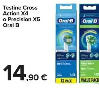Carrefour Oral b Oral-B Testine Per Spazzolino Precision Clean X5 offerta