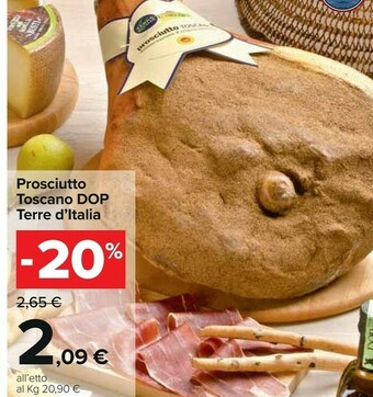 Carrefour Terre d'Italia Prosciutto Toscano Dop offerta