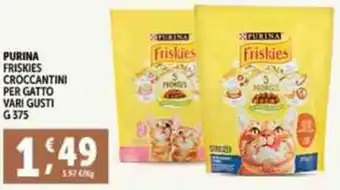 Deco Supermercati PURINA FRISKIES CROCCANTINI PER GATTO VARI GUSTI G 375 offerta