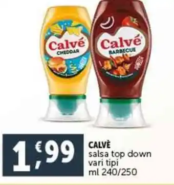 Deco Supermercati CALVE salsa top down vari tipi ml 240/250 offerta