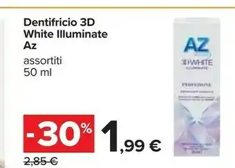Carrefour Az Dentifricio 3D White Illuminate offerta