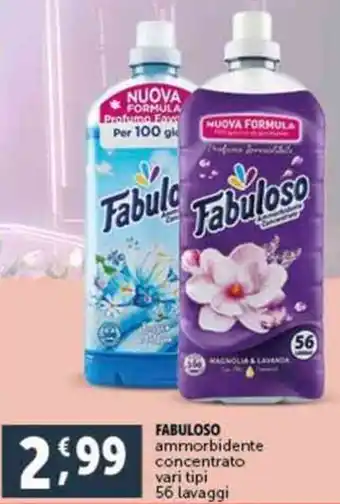 Deco Supermercati FABULOSO ammorbidente concentrato vari tipi 56 lavaggi offerta