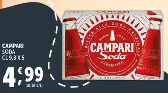 Deco Supermercati CAMPARI SODA CL 9,8 X 5 offerta