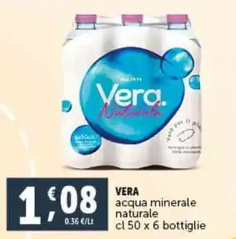 Deco Supermercati VERA acqua minerale naturale cl 50 x 6 bottiglie offerta