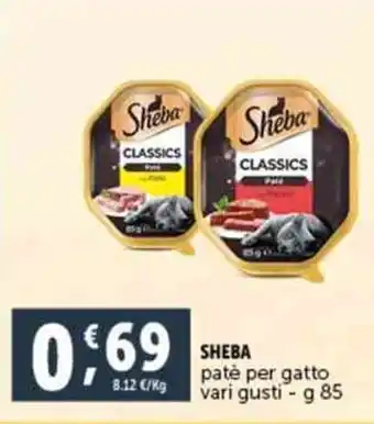 Deco Supermercati SHEBA patè per gatto vari gusti - g 85 offerta