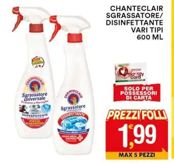 Gecop CHANTECLAIR SGRASSATORE/ DISINFETTANTE VARI TIPI 600 ML offerta