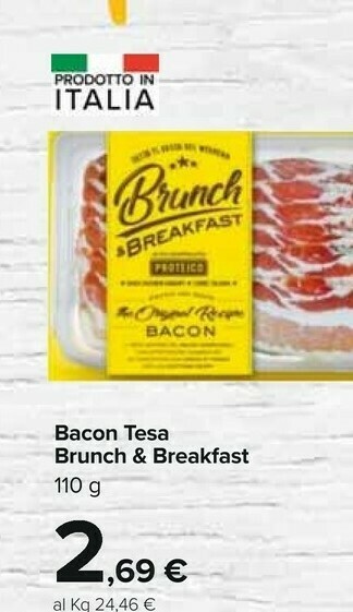 Carrefour Brunch & Breakfast Bacon Tesa offerta