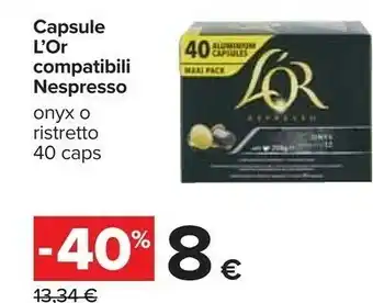 Carrefour Nespresso L'or Capsule Compatibili offerta