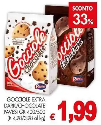 GOCCIOLE EXTRA DARK/CHOCOLATE PAVESI GR 400/500