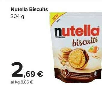 Carrefour Ferrero Nutella Biscuits 304 G(ml) offerta