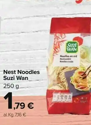 Carrefour Suzi wan Noodles A Nido 250 G(ml) offerta