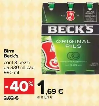 Carrefour Becks Beck's Birra offerta