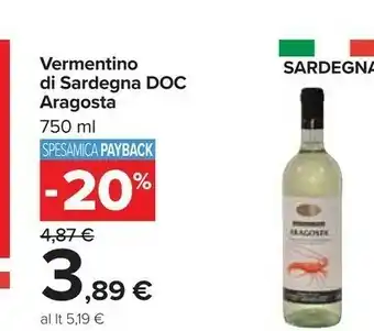 Carrefour Aragosta Vermentino Di Sardegna Doc offerta