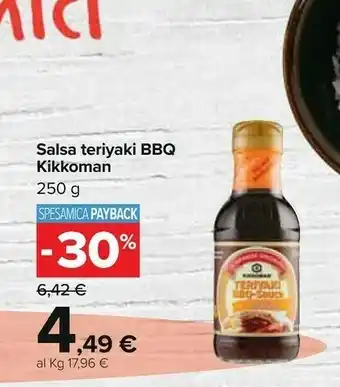 Carrefour Kikkoman Salsa Teriyaki Bbq 250 G offerta