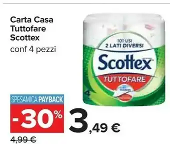 Carrefour Scottex Carta Casa Tuttofare offerta