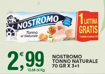 Gecop NOSTROMO TONNO NATURALE 70 GR X 3+1 offerta