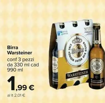 Carrefour Warsteiner Birra offerta
