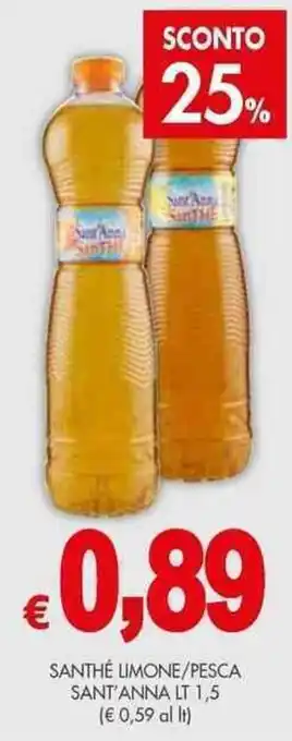 PrestoFresco SANTHÉ LIMONE/PESCA SANT'ANNA LT 1,5 offerta