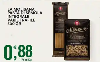 Gecop LA MOLISANA PASTA DI SEMOLA INTEGRALE VARIE TRAFILE 500 GR offerta