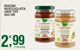 Gecop RIGONI NOCCIOLATA VARI TIPI 250 GR offerta