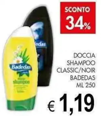 PrestoFresco DOCCIA SHAMPOO CLASSIC/NOIR BADEDAS ML 250 offerta