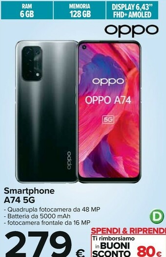 Carrefour Oppo Smartphone android offerta