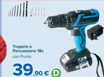 Carrefour Trapano A Percussione 18v Con Punte offerta