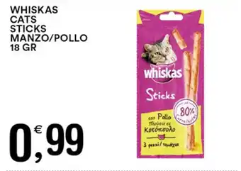 Gecop WHISKAS CATS STICKS MANZO/POLLO 18 GR offerta
