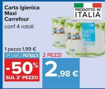 Carrefour Carrefour Carta Igienica Maxi offerta