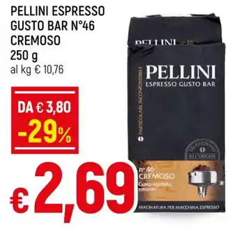 Famila PELLINI ESPRESSO GUSTO BAR N°46 CREMOSO 250 g offerta