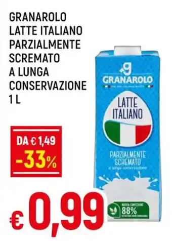 Famila GRANAROLO LATTE ITALIANO PARZIALMENTE SCREMATO A LUNGA CONSERVAZIONE 1 L offerta