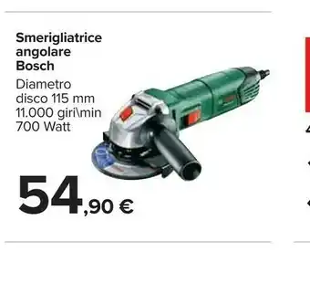 Carrefour Bosch Smerigliatrice offerta