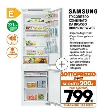 Expert Samsung Frigorifero Combinato Da Incasso BRB26602EWWEF offerta