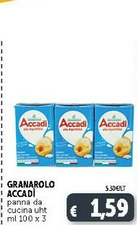 Deco Supermercati Granarolo Accadi Panna Da Cucina Uht offerta