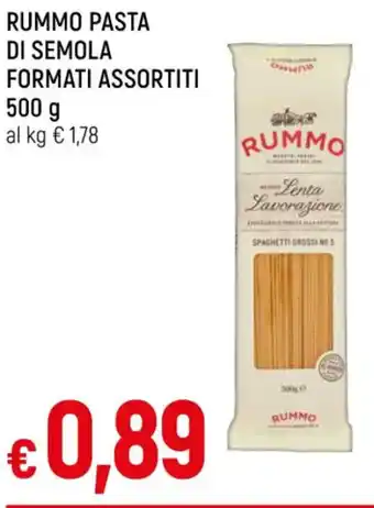 Famila RUMMO PASTA DI SEMOLA FORMATI ASSORTITI 500 g offerta