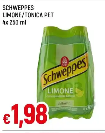 Famila SCHWEPPES LIMONE/TONICA PET 4x 250 ml offerta
