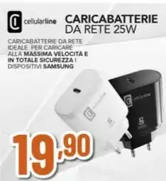 cellularline CARICABATTERIE DA RETE 25W