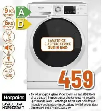 Expert Hotpoint LAVASCIUGA NDB963DAIT offerta