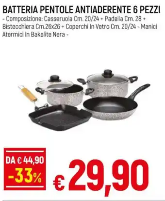Famila BATTERIA PENTOLE ANTIADERENTE 6 PEZZI offerta