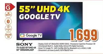 Expert SONY TV OLED 55" UHD 4K 55" XR55A80LAEP offerta