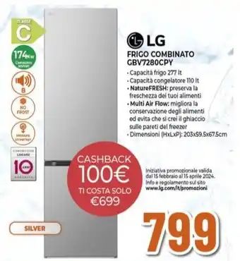 Expert LG FRIGO COMBINATO GBV7280CPY offerta