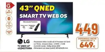 Expert LG TV QNED 43" 43QNED756RA offerta