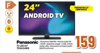 Expert Panasonic TV LED 24" TX24LS480E offerta