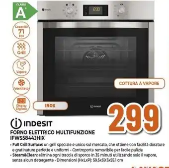 Expert INDESIT FORNO ELETTRICO MULTIFUNZIONE IFWS5844JHIX offerta