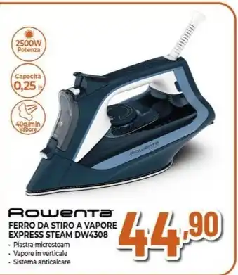Expert Rowenta FERRO DA STIRO A VAPORE EXPRESS STEAM DW4308 offerta