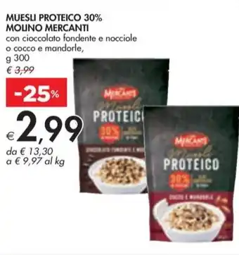 Bennet MUESLI PROTEICO 30% MOLINO MERCANTI offerta